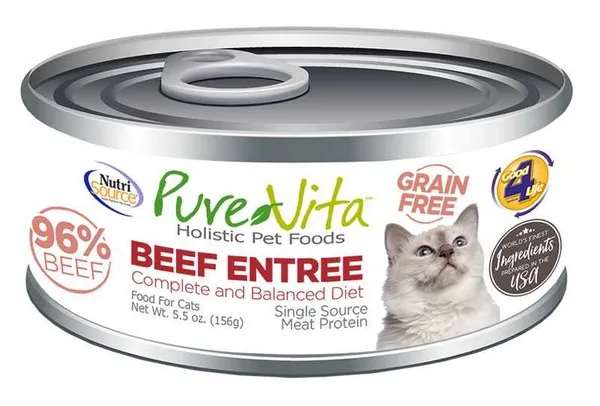 12/5.5 oz. Nutrisource Pure  96% Grain Free Beef & Beef Liver Cat - Health/First Aid